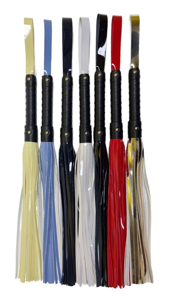 Лакированный флоггер Flirty ЭКО, золотой