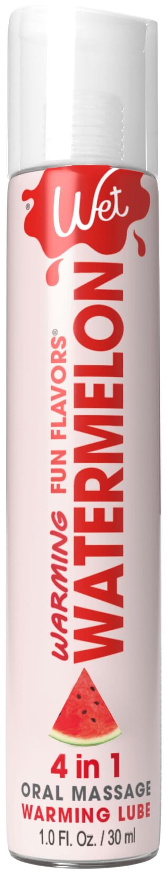 Зігрівальний лубрикант на водній основі Wet Warming Watermelon 4 in 1, без цукру (30 мл)