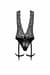 Боді Noir Handmade F297 Libido Deep-V bodysuit with collar, pearl chain and garter - XL