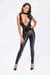 Комбінезон Noir Handmade F298 Libido Deep-V catsuit with collar and pearl chain - L