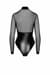 Боди Noir Handmade F321 Edge wetlook and mesh body with rings - 3XL