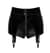 Шортики Noir Handmade F325 Glam suspender wetlook and vinyl shorts - 3XL