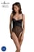 Боди Passion KERRIA BODY black, XXL/XXXL, с высокими вырезами и верхом балконет