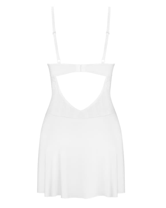 Пеньюар Obsessive Alissium chemise & thong, M/L, кружевной лиф, стринги в комплекте