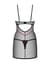 Пеньюар Obsessive Novenes chemise & thong, XS/S, облегающий, прозрачный, со стрепами, стринги в комп