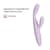 Тонкий кролик-вібратор Svakom Cici+ 2 Lilac, керування зі смартфона, підігрів до 38 °C