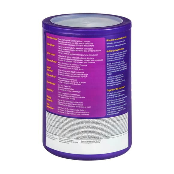 Набір презервативів ONE Mixed Pleasures, 100 шт, 10 видів, паковання-тубус