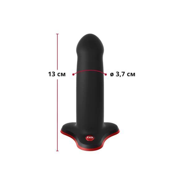 Фаллоимитатор Fun Factory AMOR, черный, длина 14,6 см, диаметр 3,7 см, изогнутый