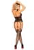 Мереживний бодістокінг з відкритим доступом Leg Avenue High neck lace bodystocking One size Black