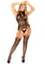 Мереживний бодістокінг з відкритим доступом Leg Avenue High neck lace bodystocking One size Black
