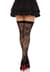 Чулки Leg Avenue Wild rose net thigh highs One Size
