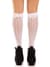 Носочки ажурные с рюшами Leg Avenue Sweetheart Ruffle Cuff Knee Highs White, высокие