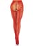 Чулки Leg Avenue Crotchless Net Tights with Heart Backseam Red One Size
