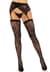 Чулки Leg Avenue Leg Avenue Lace thigh highs & garterbelt Black One Size