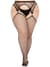 Чулки Leg Avenue Stokings with O-ring Attached Garter Belt Black 1X/2X