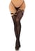 Чулки Leg Avenue Thigh highs with garter top Black One Size