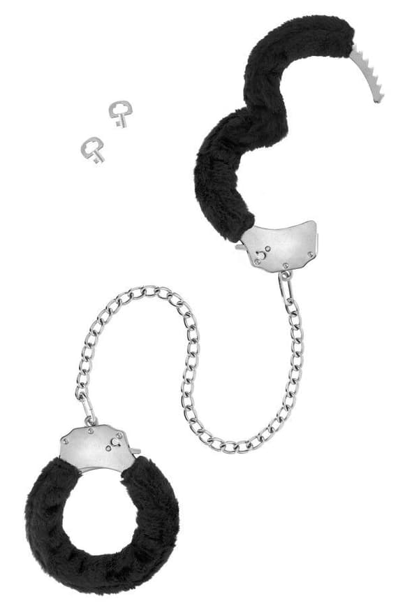 Поножи Fetish Tentation Adjustable metal and fur ankle cuffs