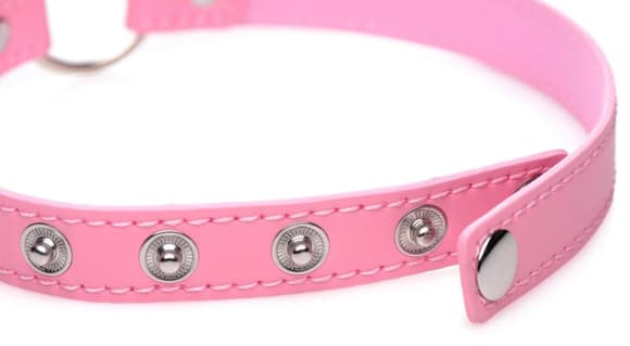 Чокер Master Series Kinky Kitty Ring Slim Choker - Pink