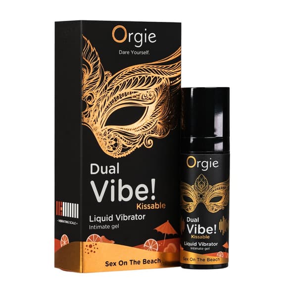 Жидкий вибратор Orgie Dual Vibe! Sex On The Beach Kissable Liquid Vibrator, 15 мл
