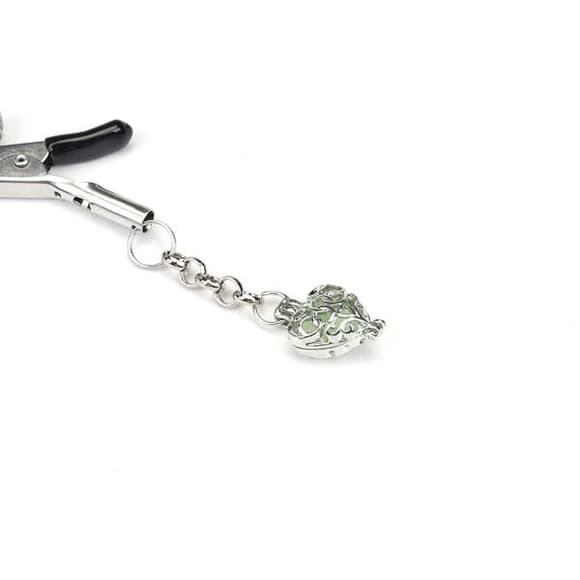 Зажимы для сосков Liebe Seele Glow-in-dark Nipple Clamps Green
