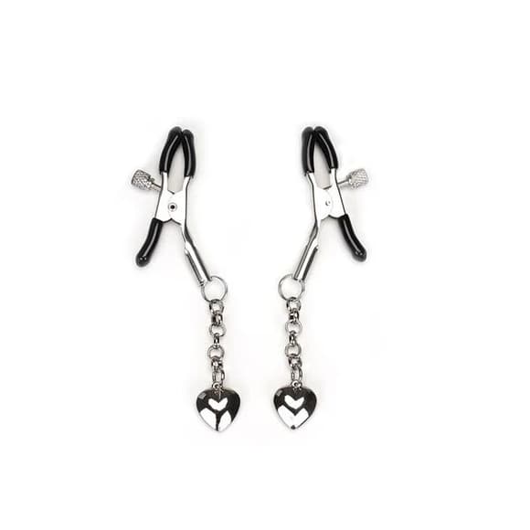 Зажимы для сосков Liebe Seele Solid Heart Nipple Clamps Silver