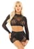 Комплект Leg Avenue Rhinestone Crop Top and Mini Skirt One Size, Black