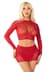 Комплект Leg Avenue Rhinestone Crop Top and Mini Skirt One Size, Red