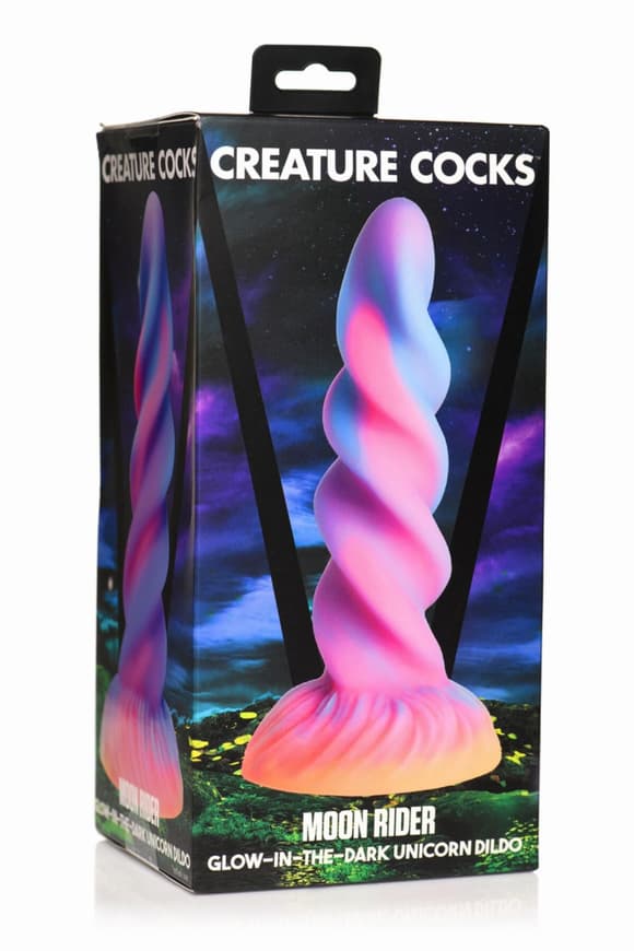Фэнтезийный фаллоимитатор Creature Cocks Glow-in-the-Dark Unicorn Dildo