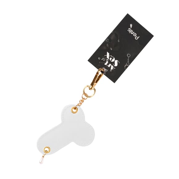 Брелок на карабине для ключей Art of Sex Fhallus, Белый