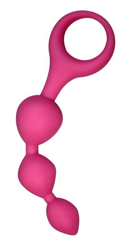 Анальні кульки Alive Triball Pink, силікон м�акс. діаметр 2 см