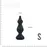 Анальна пробка Adrien Lastic Amuse Mini Black (S) з двома переходами, макс. діаметр 3 см