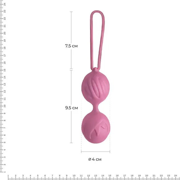 Вагінальні кульки Adrien Lastic Geisha Lastic Balls BIG Pink (L), діаметр 4 см, вага 90 гр