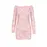 Прозора сорочка з довгим рукавом YOLANDA CHEMISE pink L/XL - Passion, трусики