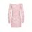 Прозрачная сорочка с длинным рукавом YOLANDA CHEMISE pink S/M - Passion, трусики