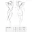 Корсет с открытой грудью JUSTINA CORSET black XXL/XXXL - Passion, трусики, шнуровка, полупрозрачный