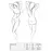 Комплект білизни ORIHIME SET white L/XL - Passion: стрепи: ліф і трусики