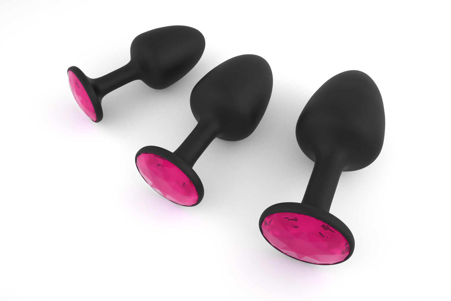 Анальная пробка Dorcel Geisha Plug Ruby L с шариком внутри, создает вибрац�ии, макс. диаметр 4см