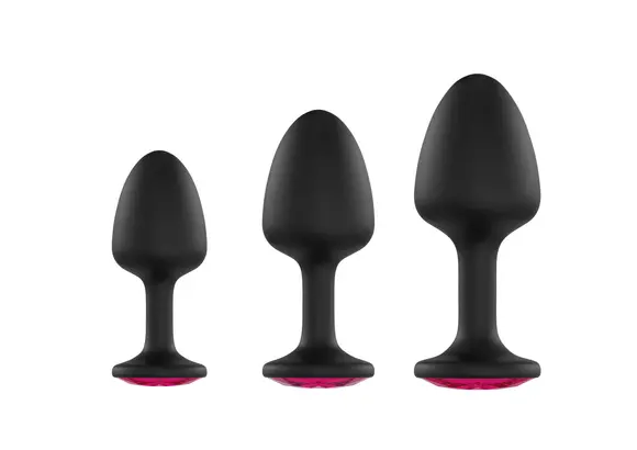 Анальна пробка Dorcel Geisha Plug Ruby XL з кулькою всередині, створює вібрації, макс діаметр 4,5 см