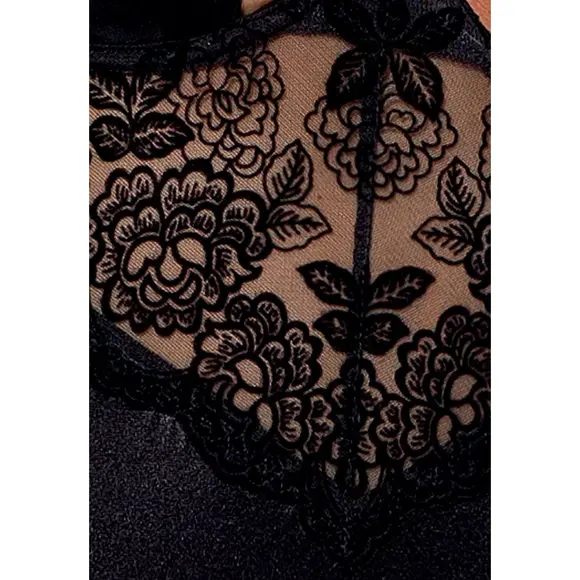 (SALE) Корсет з пажами TONYA CORSET black S/M - Passion Exclusive, трусики