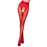 Эротические колготки TIOPEN 006 red 1/2 (30 den) - Passion, с вырезом, имитация трусиков