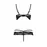 Комплект белья из стреп Passion SARIA SET L/XL Black, открытый доступ, открытая чашка, кружево