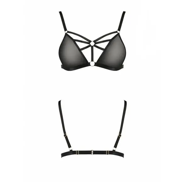 Бюстгальтер-стрепы MEGGY BRA black L/XL - Passion Exclusive