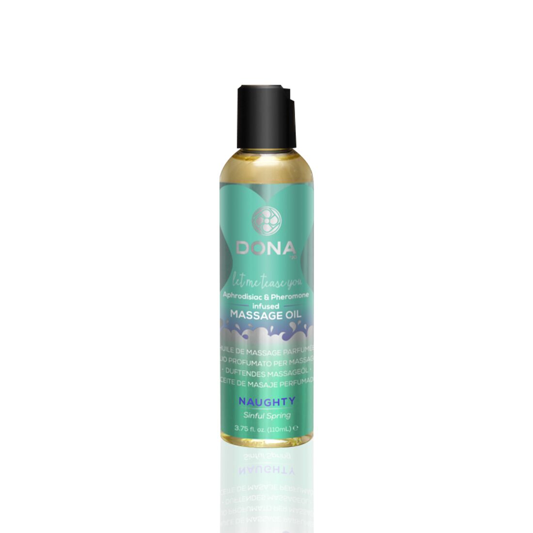 Массажное масло DONA Massage Oil NAUGHTY - SINFUL SPRING (110 мл) с феромонами и аф�родизиаками