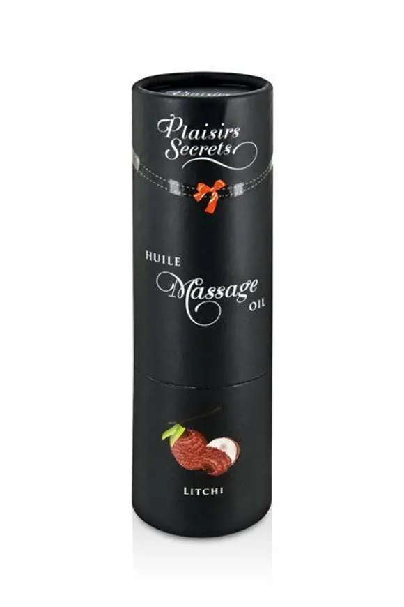 Масажна олія Plaisirs Secrets Litchi (59 мл) з афродизіаками, їстівна, подарункове паковання