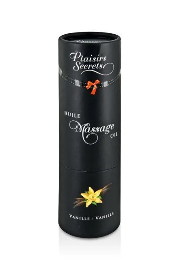 Массажное масло Plaisirs Secrets Vanilla (59 мл) с афродизиаками, съедобное, подарочная упаковка