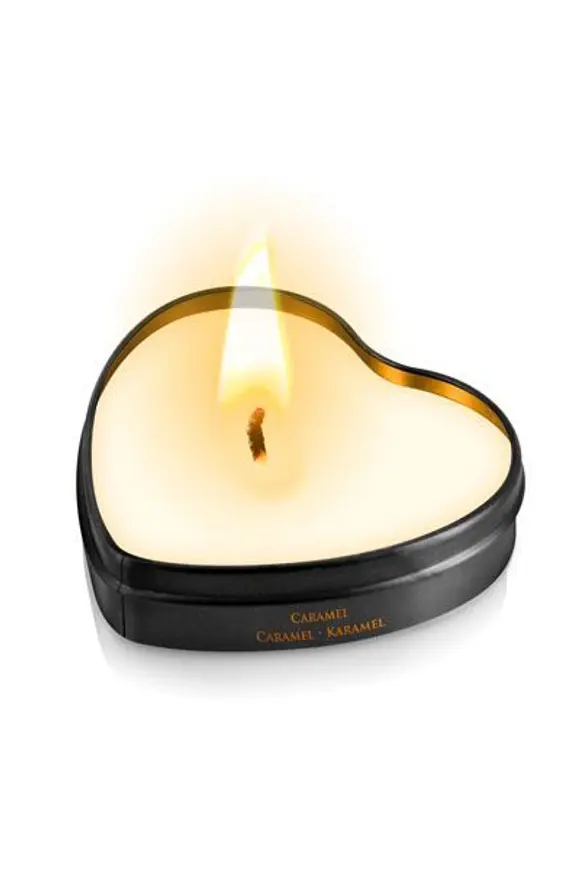Мас�сажная свеча-сердечко Plaisirs Secrets Caramel (35 мл)