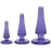 Набор анальных пробок Doc Johnson Crystal Jellies Anal - Purple, макс. диаметр 2см - 3см - 4см