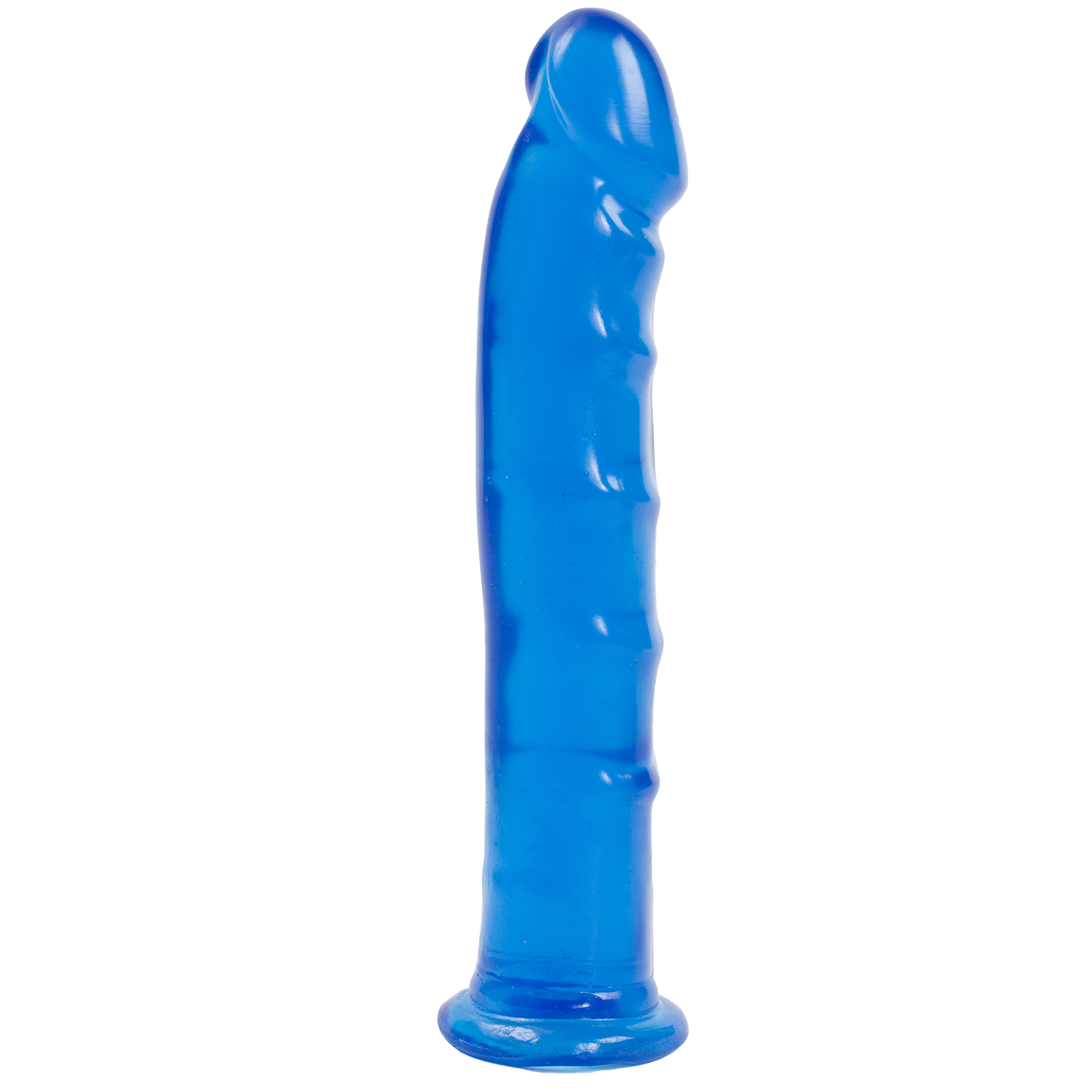 Фаллоимитатор Doc Johnson Jelly Jewels Dong & Suction Cup Blue, диаметр 3,6см, антибактериальный ПВХ