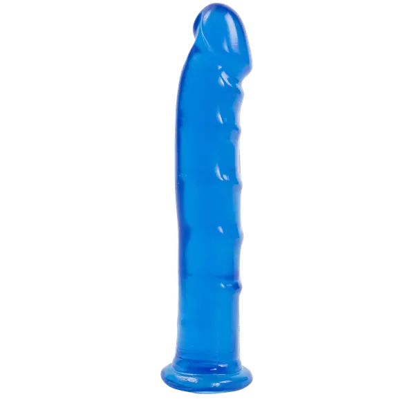 Фалоімітатор Doc Johnson Jelly Jewels Dong & Suction Cup Blue, діаметр 3,6 см, антибактеріальний ПВХ