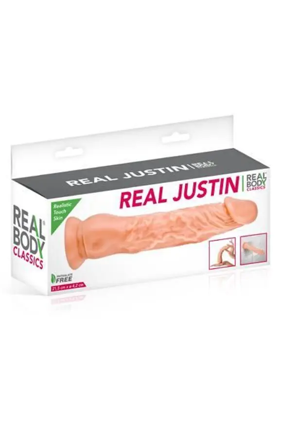 Фалоімітатор Real Body �— Real Justin Flesh, TPE, діаметр 4,2 см